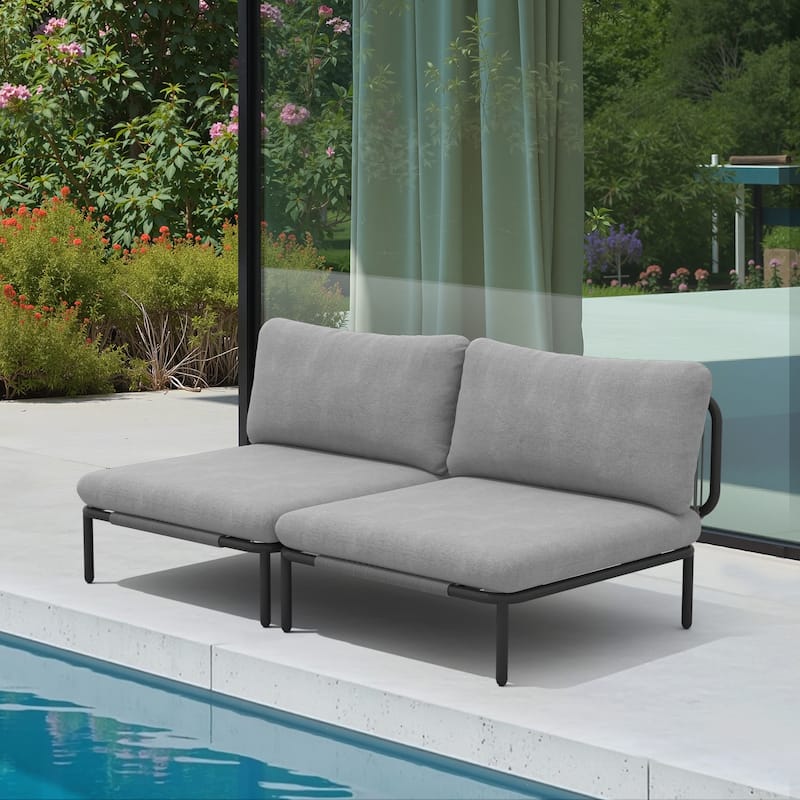 Outdoor Patio Cushion Sectional Sofa Set Furniture DIY Free Combination Set