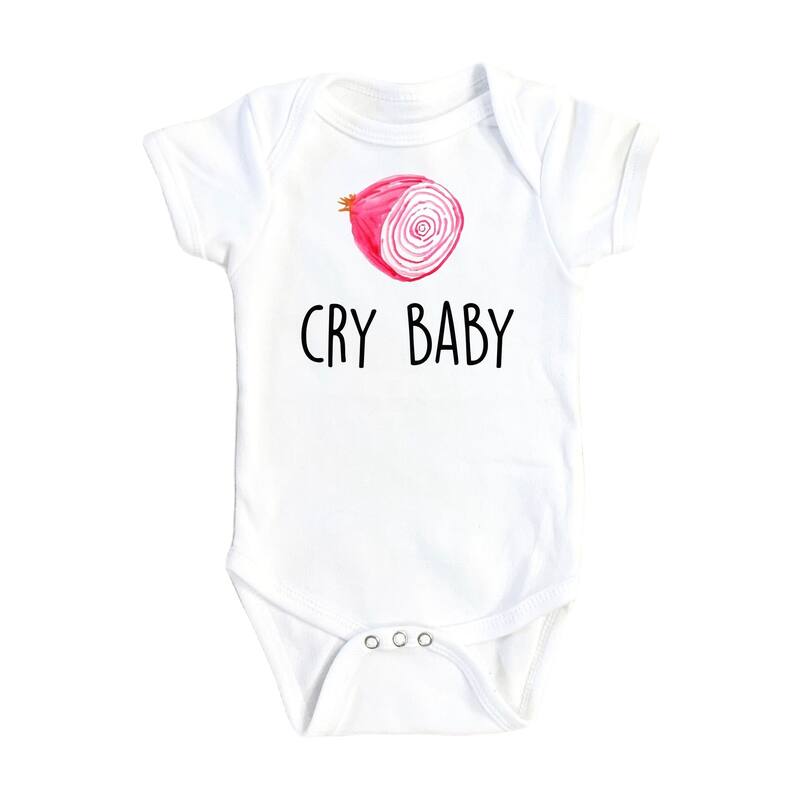 Onion Cry - Baby Boy Girl Clothes Infant Bodysuit Funny Cute Newborn 1B - Blue - 0-3M