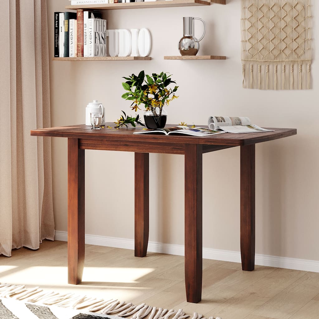 Mea Wood Drop Leaf Dining Table - 48 x 30 x 30 inch