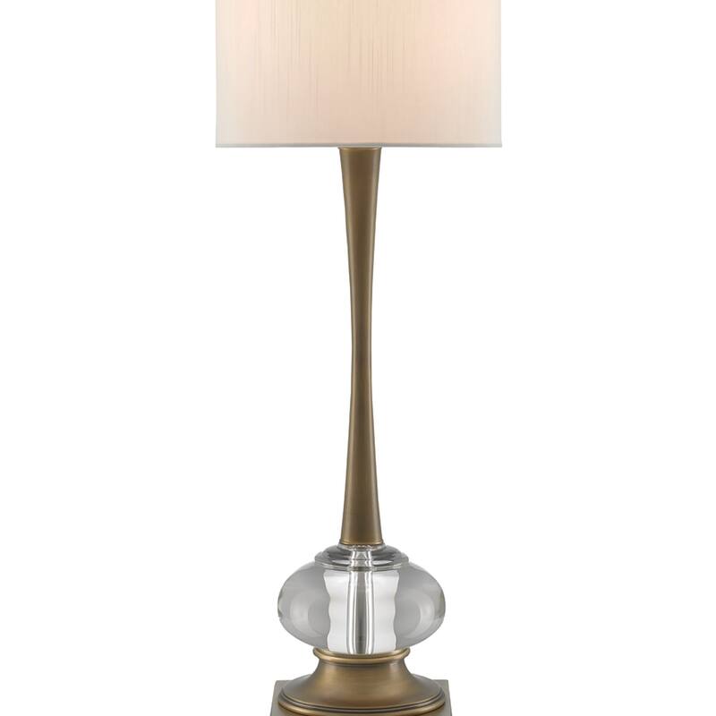 Currey & Company Giovanna Brass Table Lamp - 34"h x 10"dia