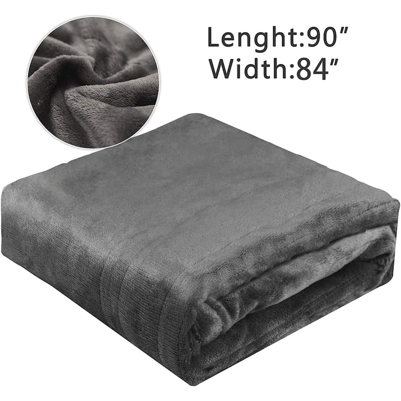 Electric Flannel King Queen Throw Heated Blanket