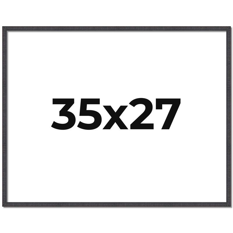 35x27 Frame Brown Solid Wood Picture Frame - Complete Modern Photo