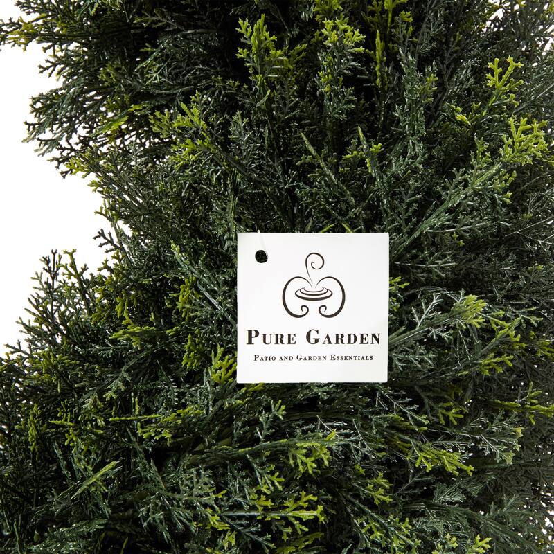Pure Garden 4FT Spiral Cypress Artificial Tree