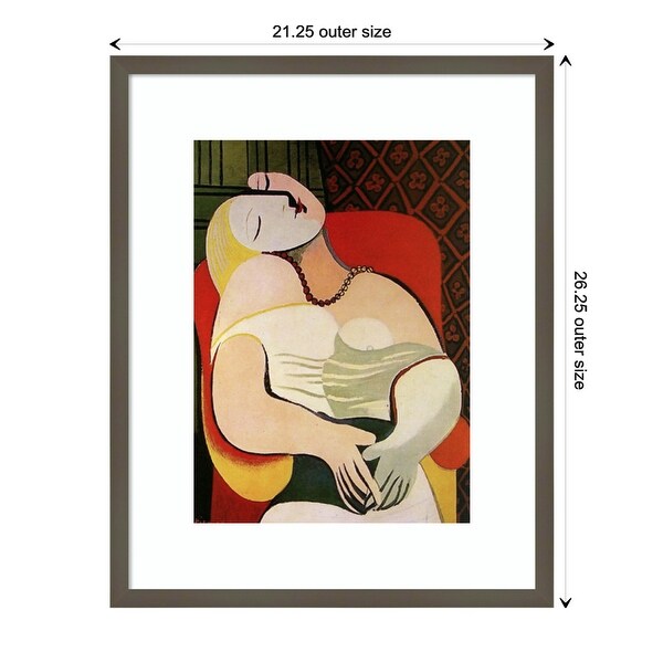 The Dream 1932 by Pablo Picasso Framed Wall Art Print - Bed Bath