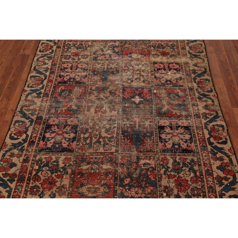 Garden Design Bakhtiari Persian Rug Handmade Wool Carpet - 4'5" x 7'0"
