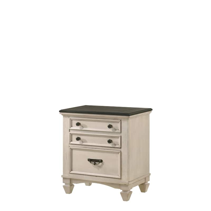 Roseanne Cream Brown Panel Bed
