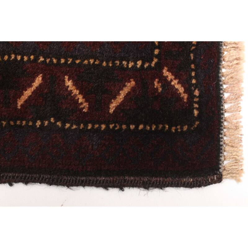 ECARPETGALLERY Hand-knotted Teimani Dark Brown Wool Rug - 2'11 x 4'8