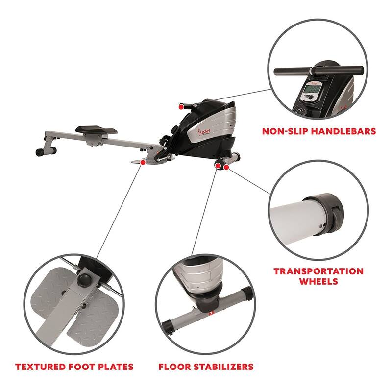 Sunny Health & Fitness Dual Function Rowing Machine Rower