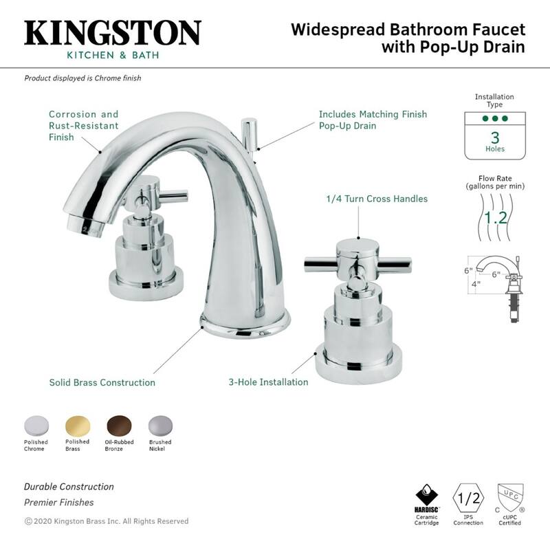 Elinvar 8 in. Widespread Bathroom Faucet in Polished Brass