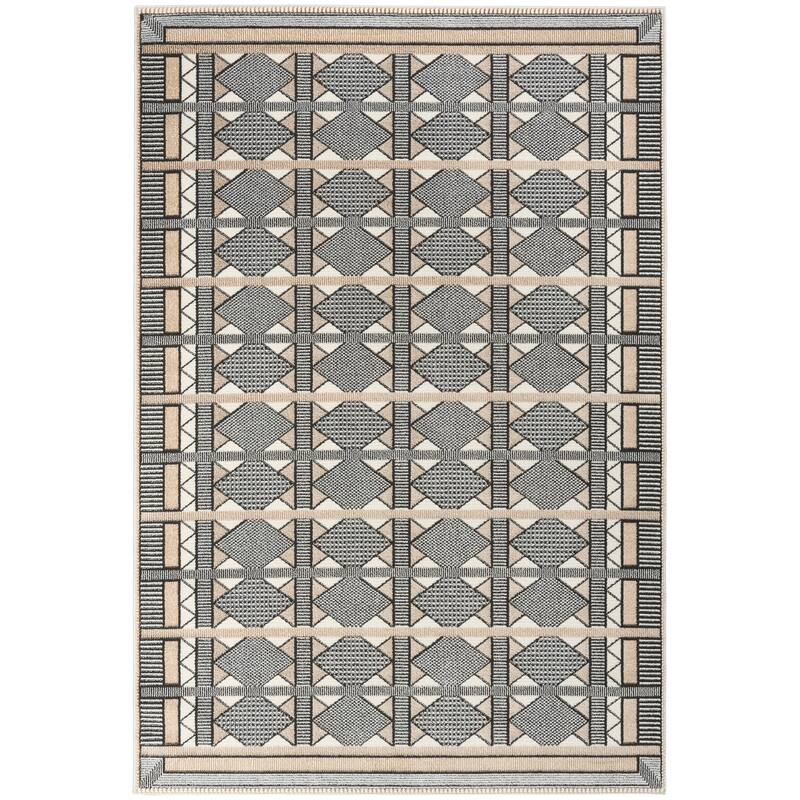 Nourison Nordic Indoor only Geometric Area Rug - 5' x 7' - Ivory/Multicolor - Rectangle