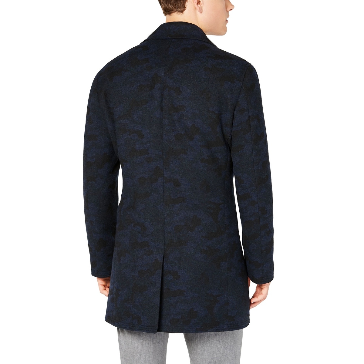 men's black overcoat slim fit