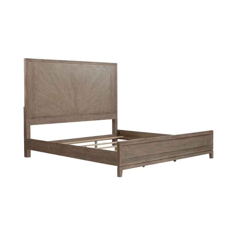 Liberty Furniture Brentwood Panel Bed in Sandstone Brown Oak - King or Queen