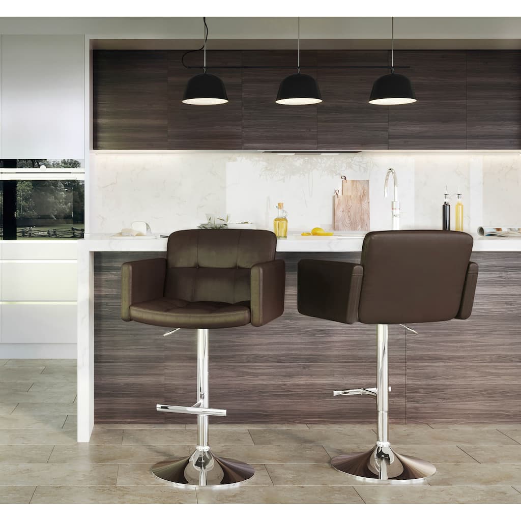 Strick & Bolton Lambert Brown Bar Stool