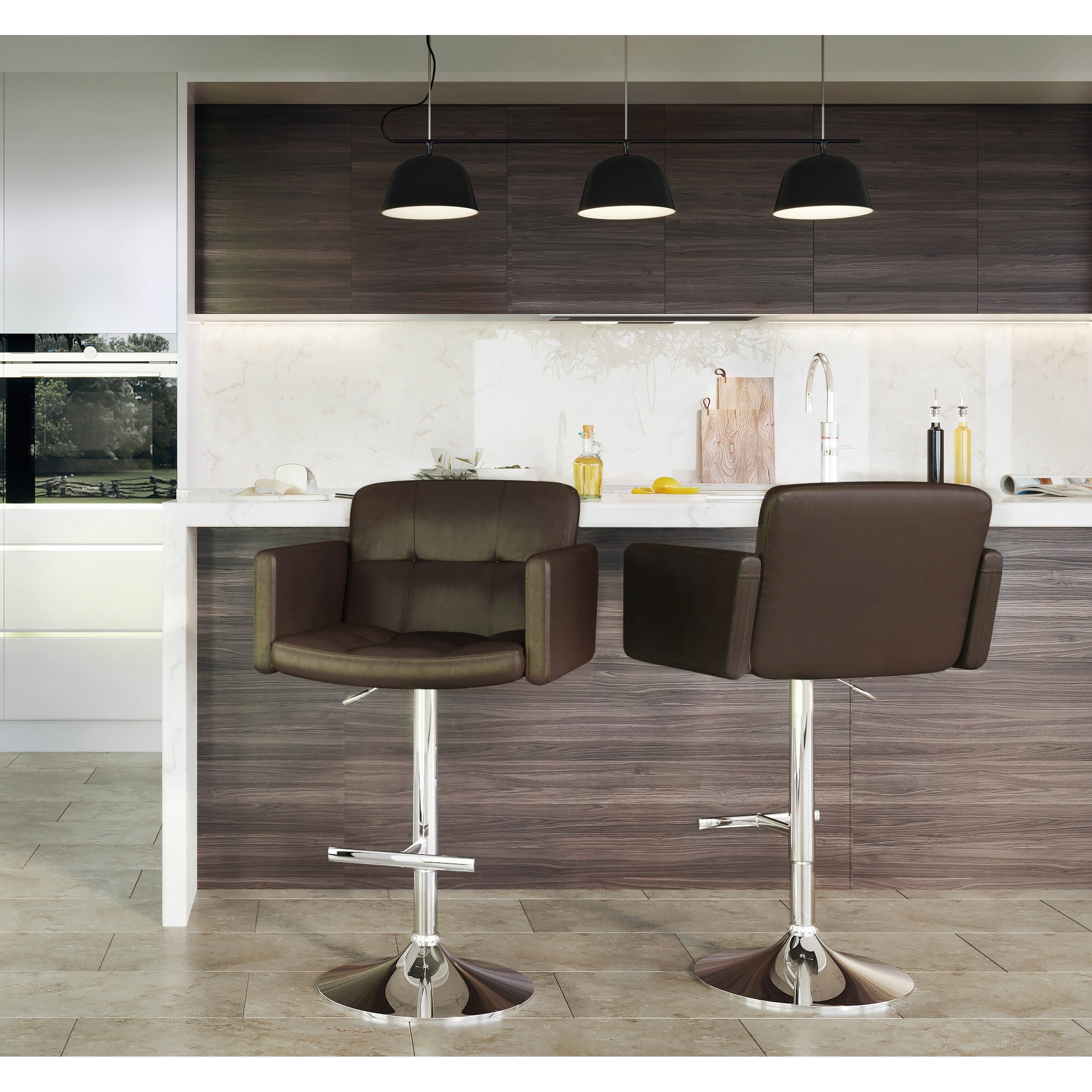 Francesca cream faux leather store adjustable swivel bar stool