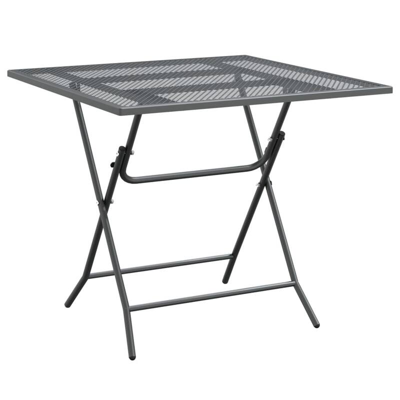 Yoko 5pc Outdoor Dining Breakfast Set, Dark Gray Folding Metal Frame