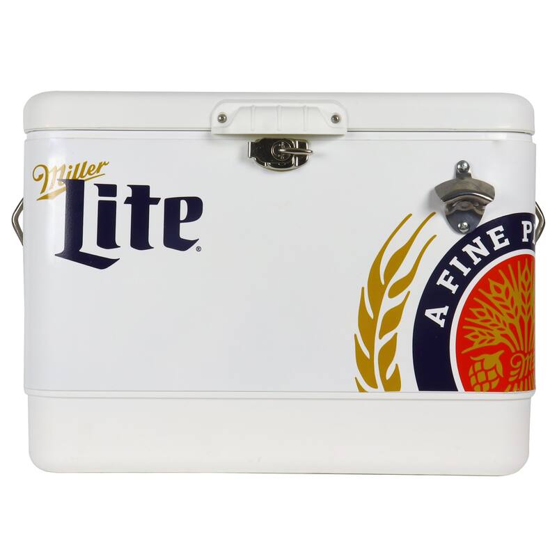 Miller Lite Ice Chest Cooler with Bottle Opener, 51L (54 qt)