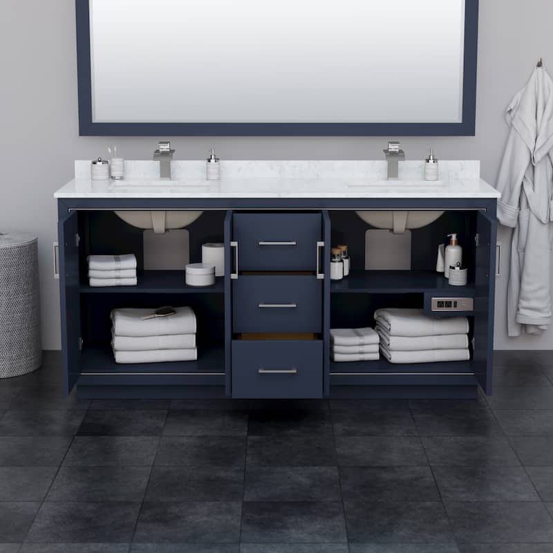 Icon 72-inch Double Vanity, Quartz Top
