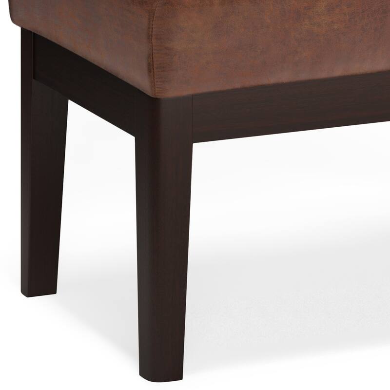 WYNDENHALL Bragg 27 inch Wide Mid Century Small Ottoman Bench