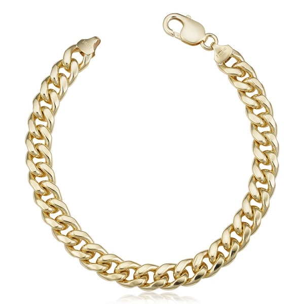 14k Gold Filled 8.1 millimeter Miami Cuban Link Chain Bracelet (9 inches). Opens flyout.