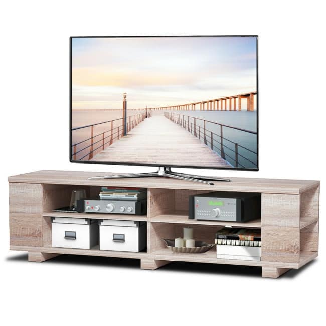 59" Console Storage Entertainment Media Wood TV Stand - 59" x 15.5" x 17.5" (L x W x H)