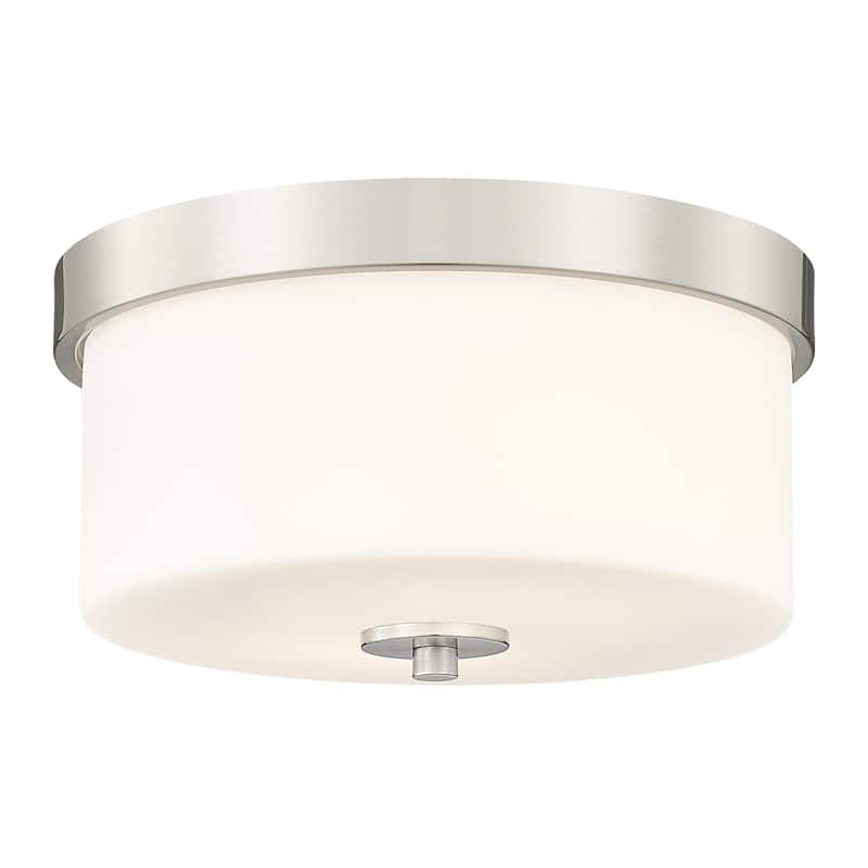 2-Light Flush Mount Ceiling Light - 10.63"L x10.63"W x5.51"H