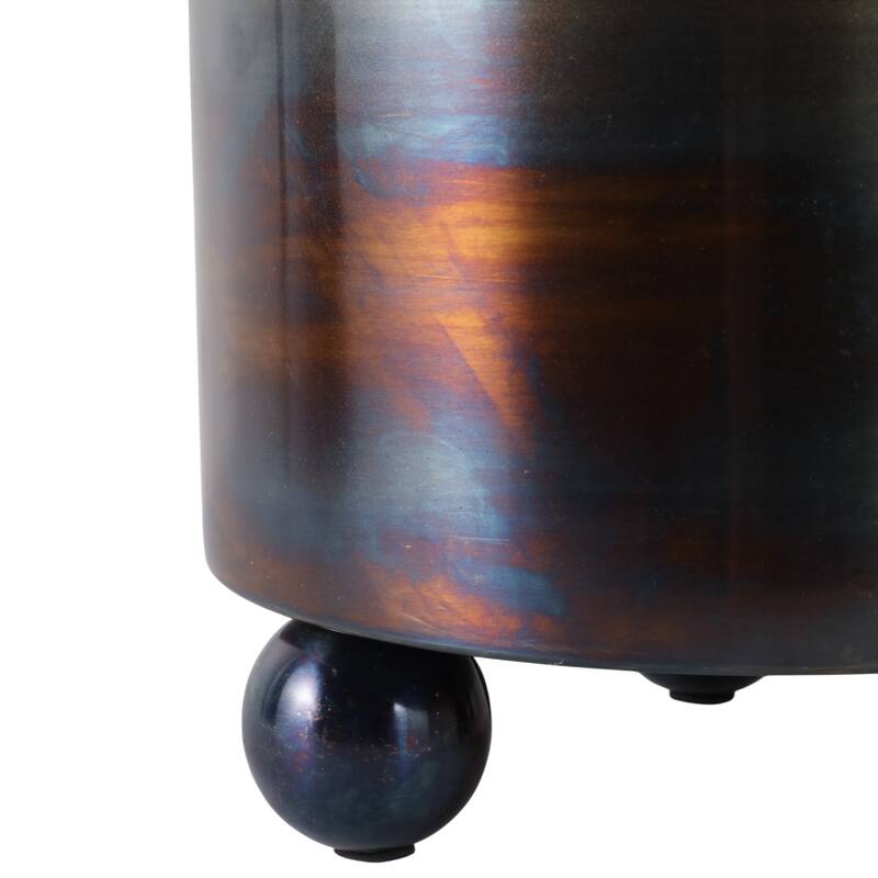 Modern Metal Planters with Spherical Legs and Sleek Dual-Tone Design, Set of 3 - 10.5" x 10.5" x 12.75"