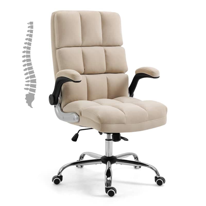 AVAWING Velvet Office Chair Executive Computer Desk Chair