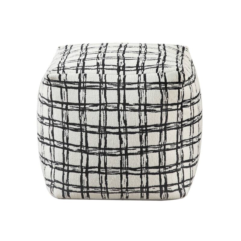 Modern Pouf Fabric Upholstered Ottoman, Non-Slip Floor Pouf, Bean Bag Chair, 1pc Sitting Pouf