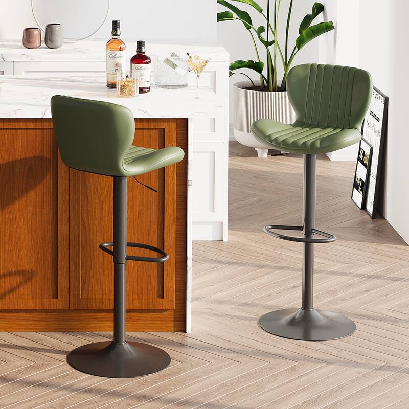 Futzca Swivel Bar Stools Set, 360 Degree Rotating Bar Stool with Adjustable Height, Set of 2