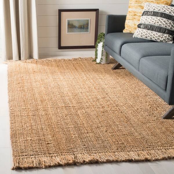 Shop Safavieh Handmade Natural Fiber Nino Casual Solid Jute Rug With Fringe On Sale Overstock 22590823