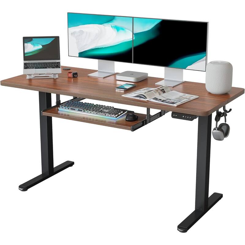 FEZIBO/Home Office Furniture/Wood/Desk With Keyboard Tray/Desks