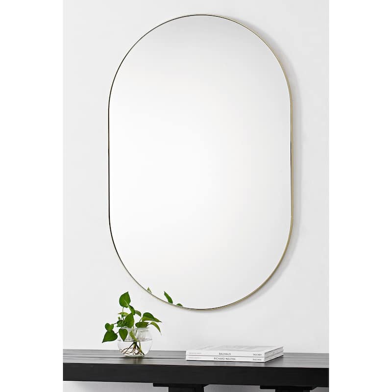 2-Way Hanging Oval Vanity Mirror - 40" - Gold