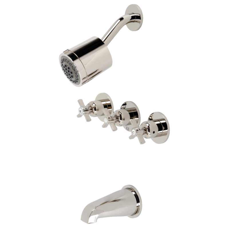 Millennium Three-Handle Tub and Shower Faucet - Polished Nickel