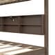preview thumbnail 26 of 26, Solid Wood Bunk Bed with Bookcase and USB Ports, Queen Over Queen Bunk Bedframe with Storage Shelves and Ladder