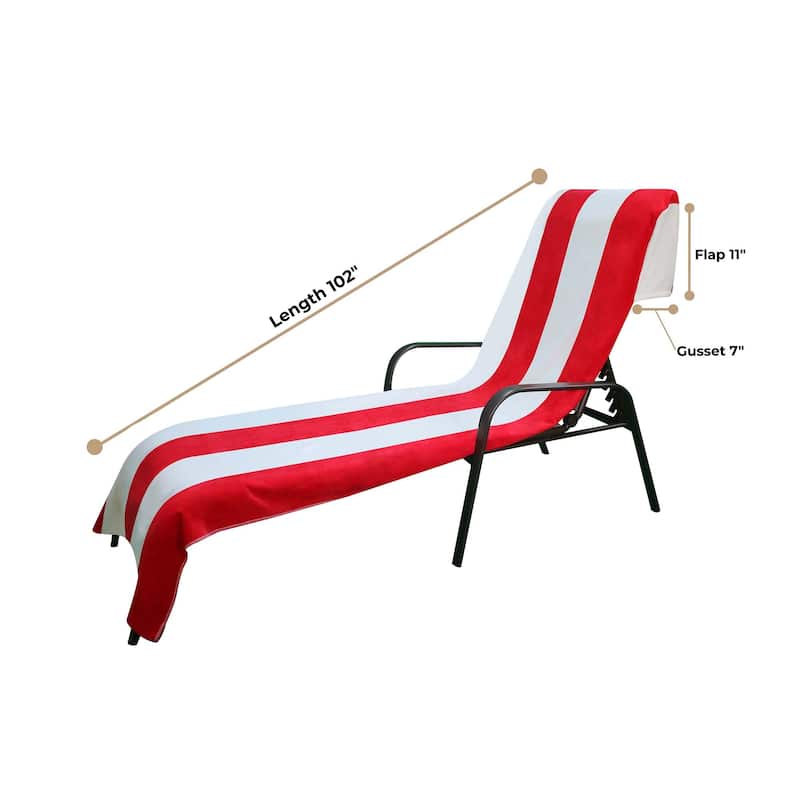 Superior Cabana Cotton Towel/ Chaise Lounge Chair Cover