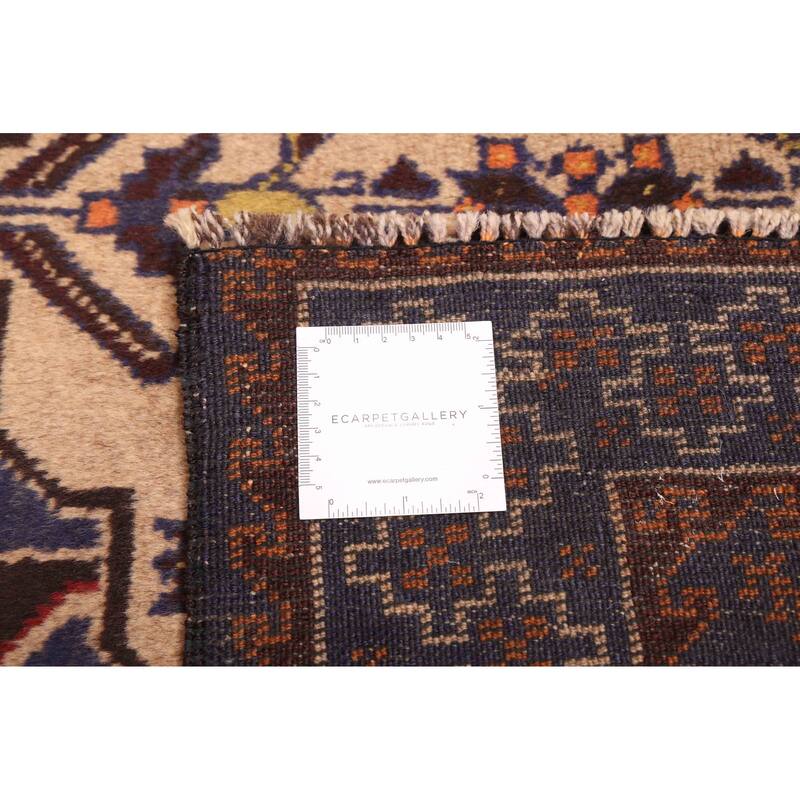 ECARPETGALLERY Hand-knotted Teimani Navy Wool Rug - 3'7 x 6'6