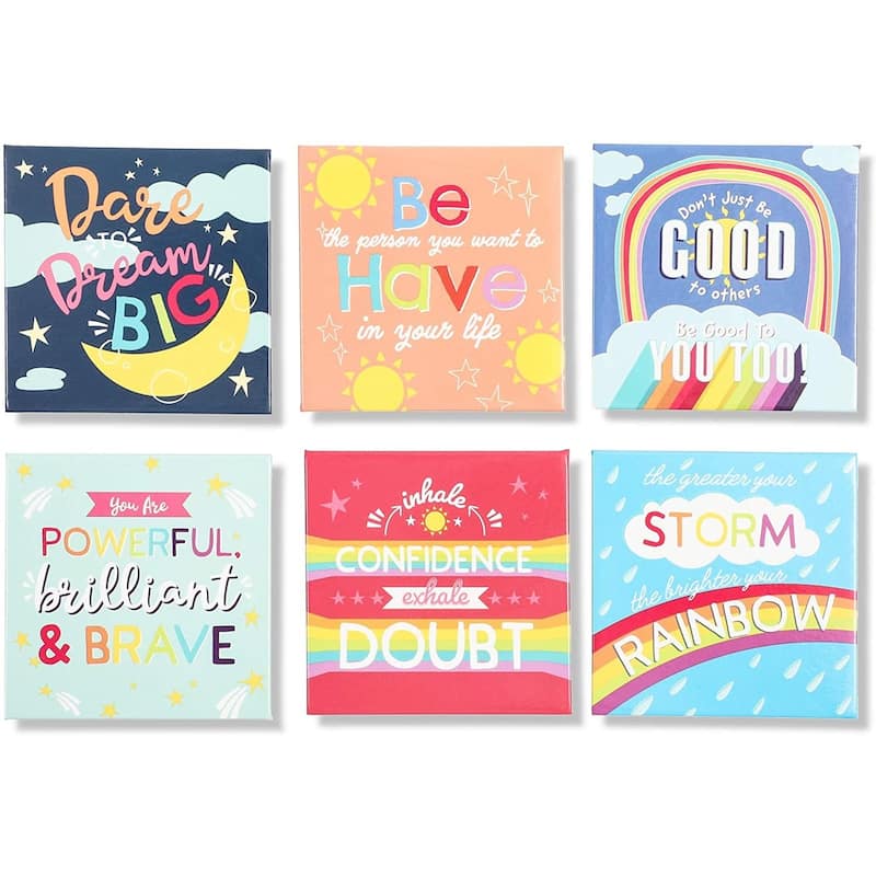 Paper Junkie 6 Refrigerator Magnetic To-Do Notepad with 6 Inspirational Magnets (12 Pcs)