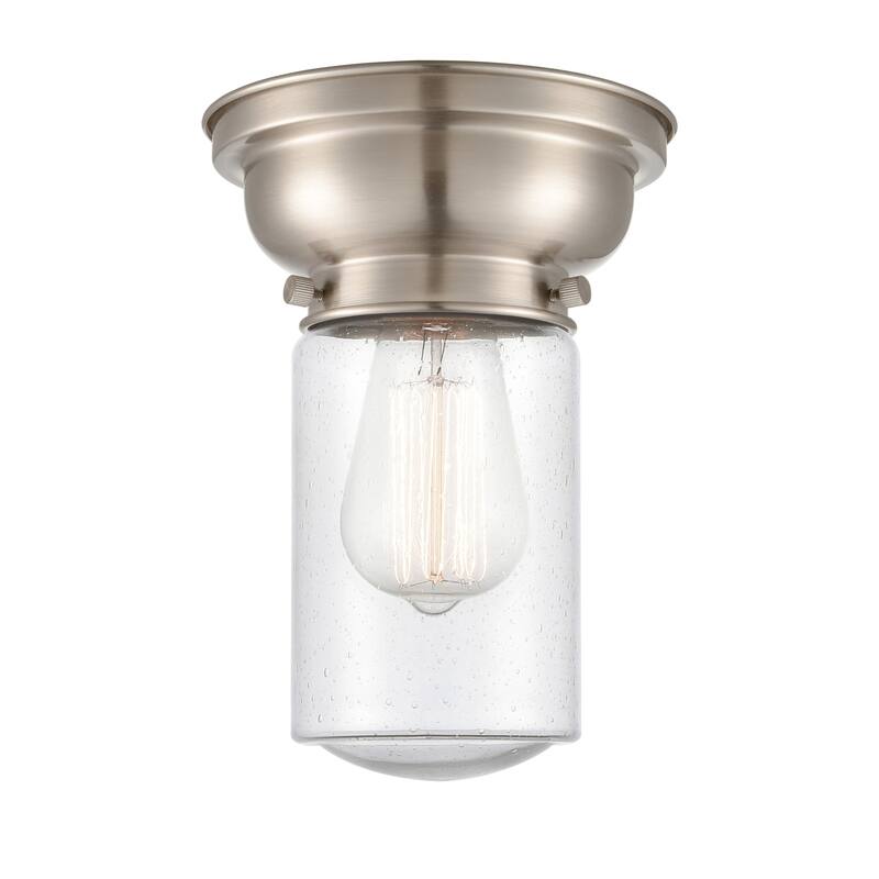 Innovations Lighting Dover 6" Wide Convertible Flush Mount Ceiling - Brushed Satin Nickel / Seedy