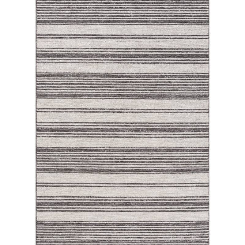 Wron Contemporary Striped Indoor/Outdoor Area Rug by Sevita - 5' x 7'