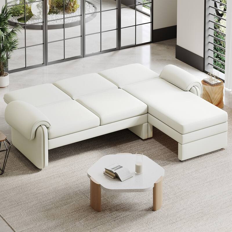 Convertible Recliner Futon Sofa with Adjustable Backrest