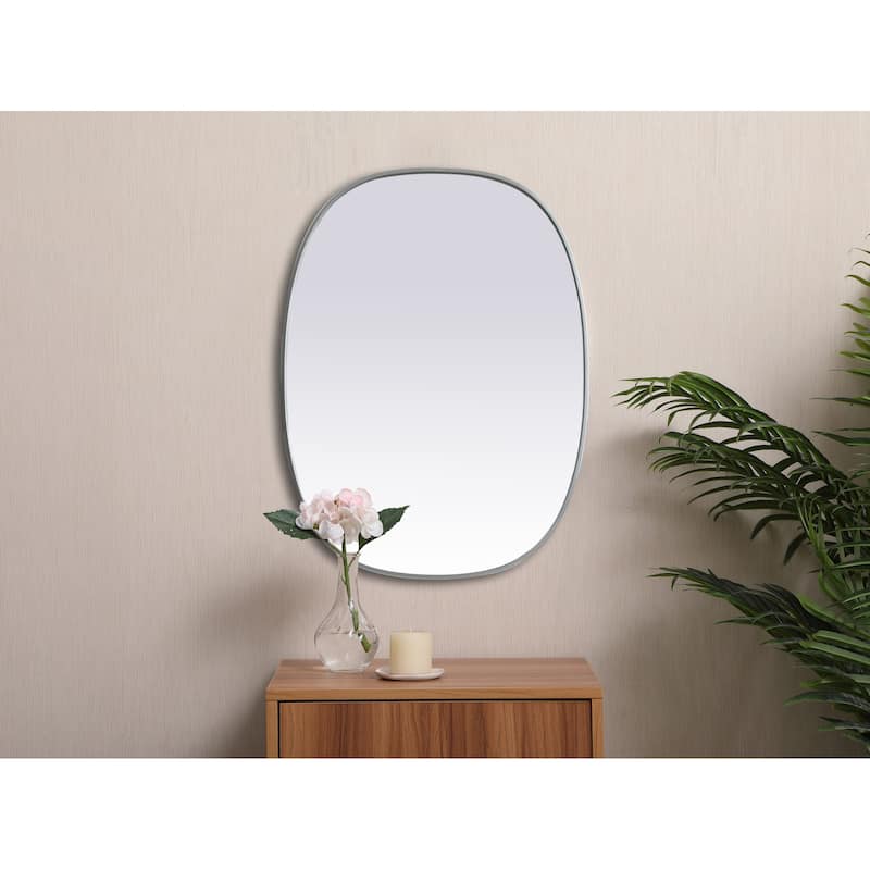 Elegant Lighting MR2B3040 Brynn 30" W x 40" H Modern Oval Bathroom