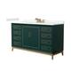Option Green / Carrara Cultured Marble Top / Satin Bronze