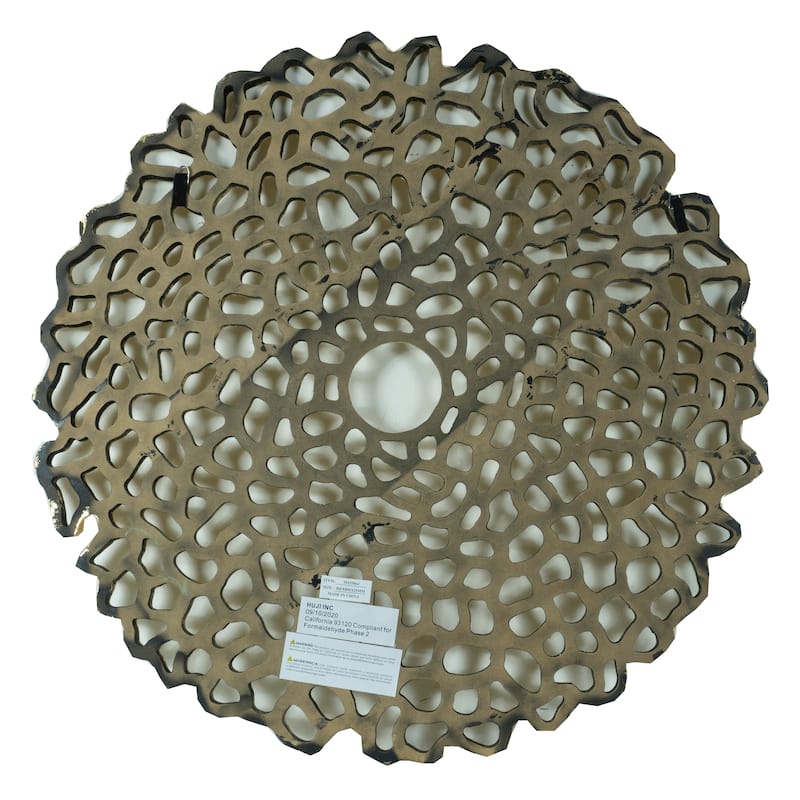 HUJI Abstract Gold Plate Wall Decor