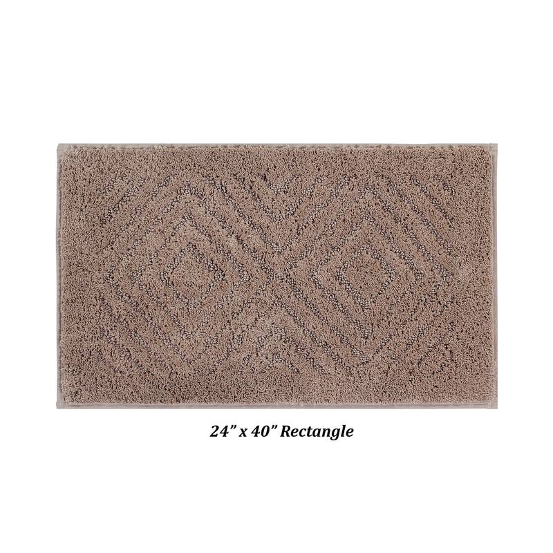 Better Trends Bath Rug 100% Cotton Tufted Soft & Plush Water Absorbent Bathroom Rugs for Shower, Sink Bath Mats Trier Collection