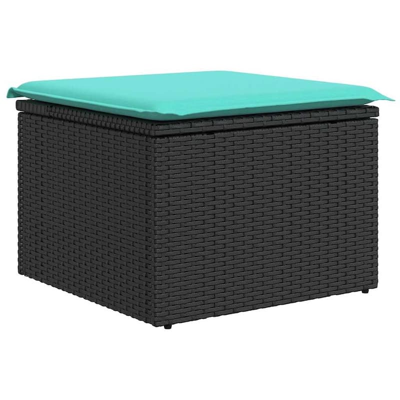vidaXL Patio Sofa Set with Cushions Outdoor Furniture 7/8 Piece Poly Rattan - 24.4 x 24.4 x 27.2