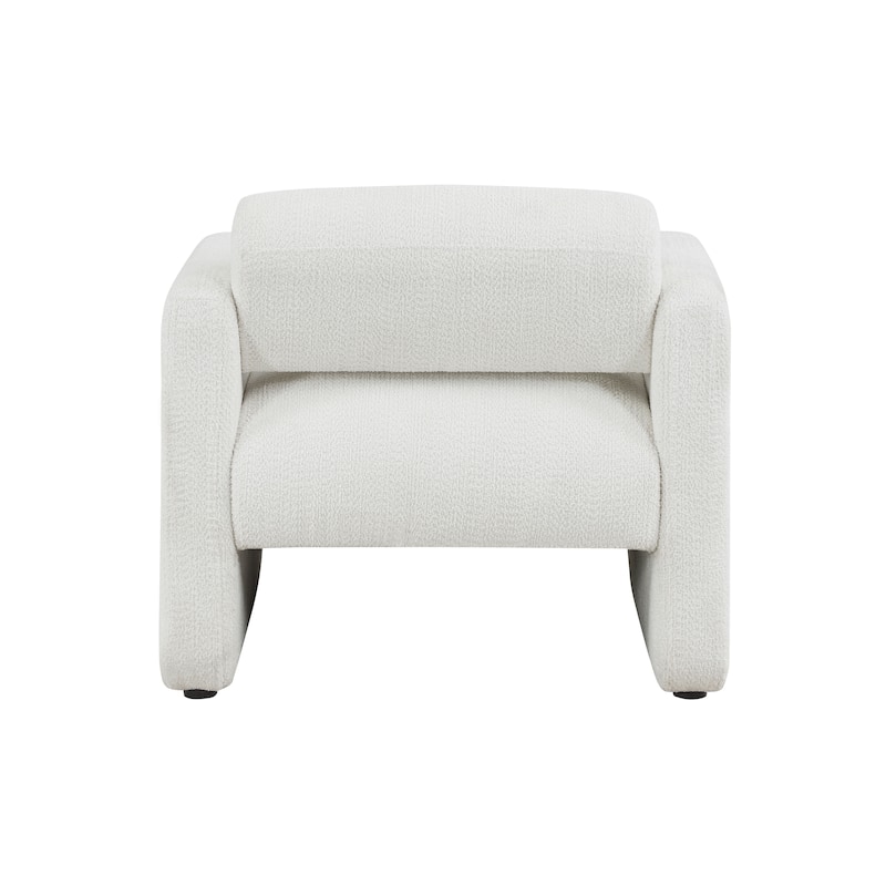 Freesia Modern Boucle Fabric Accent Chair with Arms, Upholstered Single Sofa Chair by Furniture of America
