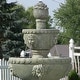 preview thumbnail 5 of 12, 4-Tier Lion Head Outdoor Water Fountain Backyard Patio Feature - 53"