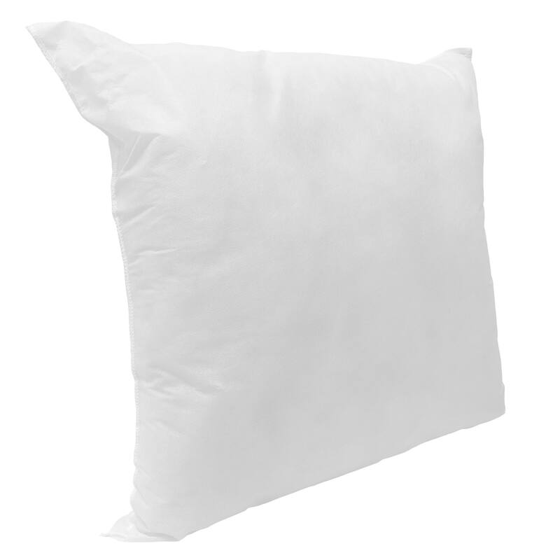 HomeRoots 24" X 24" White Polyester Blown Seam Down Pillow Insert