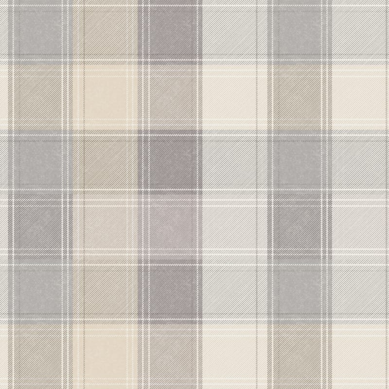 Arthouse Geraldine Grey Plaid Wallpaper