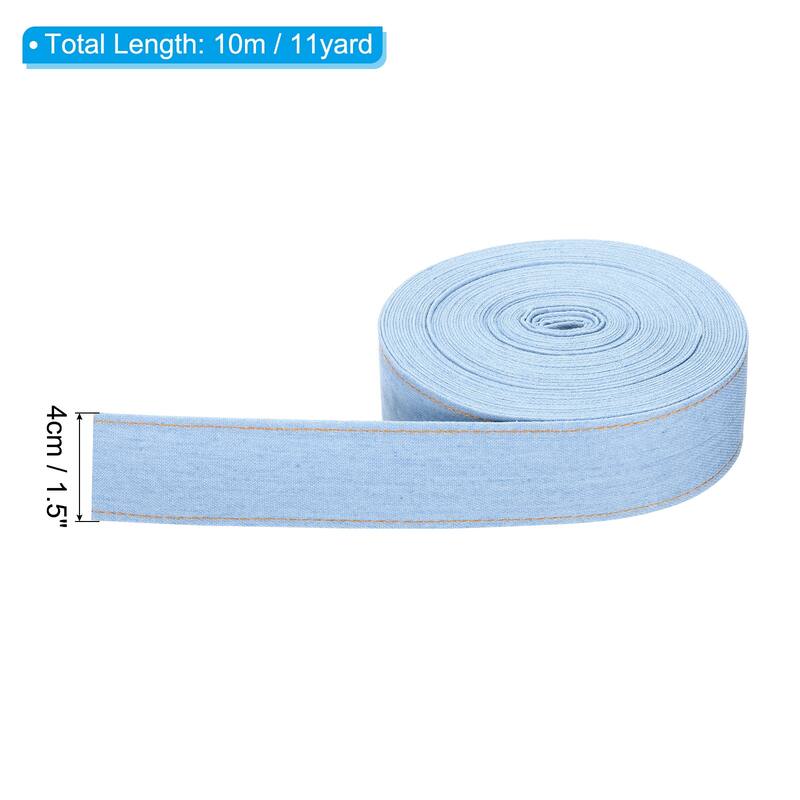 Denim Ribbon, 1 Roll 11 Yard Craft Strip - Light Blue - 1.5"